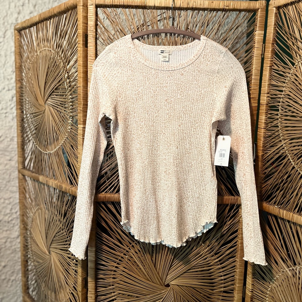 Billabong Beige Patterned Knit Top